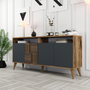 Hanah Home Milan 160 Nogal y Antracita